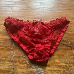 Agent Provocateur size 2 red lace panty